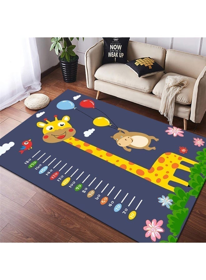 Hopscotch طفل سجاد لغرفة اللعب، غرفة اللعب التعليمية للأطفال سجاد ديكور غير انزلاق أرضية لعب حصيرة لغرفة النوم، الحضانة، الفصل الدراسي، هدية قوية للبنات والفتيان - Image 1